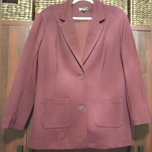 DG Classic Ponte Burgundy Blazer Women's Size 1X